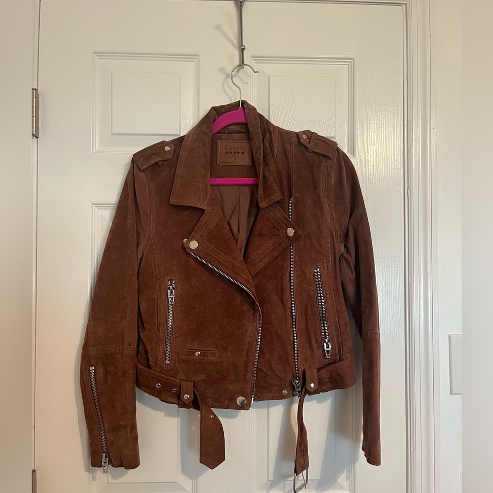 NWOT Blank NYC Suede Moto Jacket. Rust color